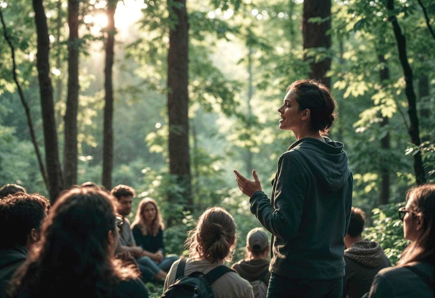 Cours de sophrologie en forêt
